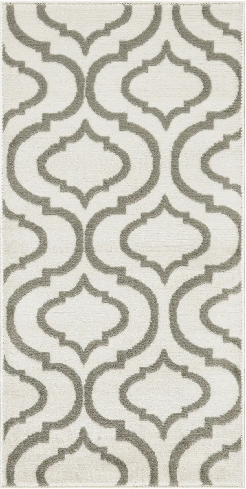 Ivory and Green Trellis Area Rug Photo 1