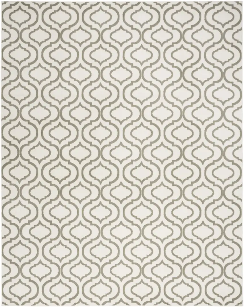Ivory and Green Trellis Non Skid Area Rug Photo 2