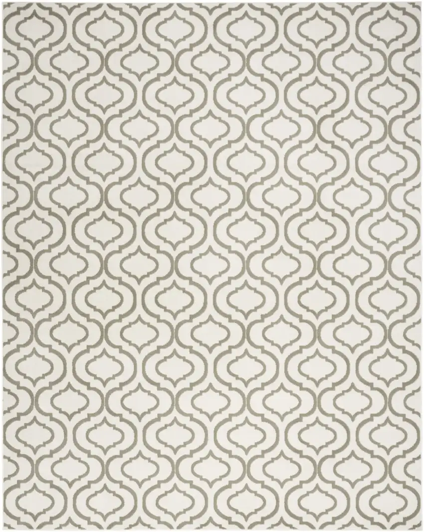 Ivory and Green Trellis Non Skid Area Rug Photo 9