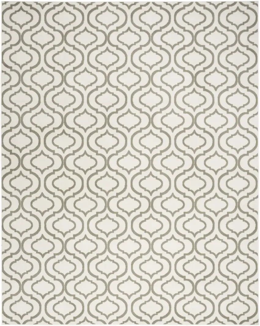 Ivory and Green Trellis Non Skid Area Rug Photo 9