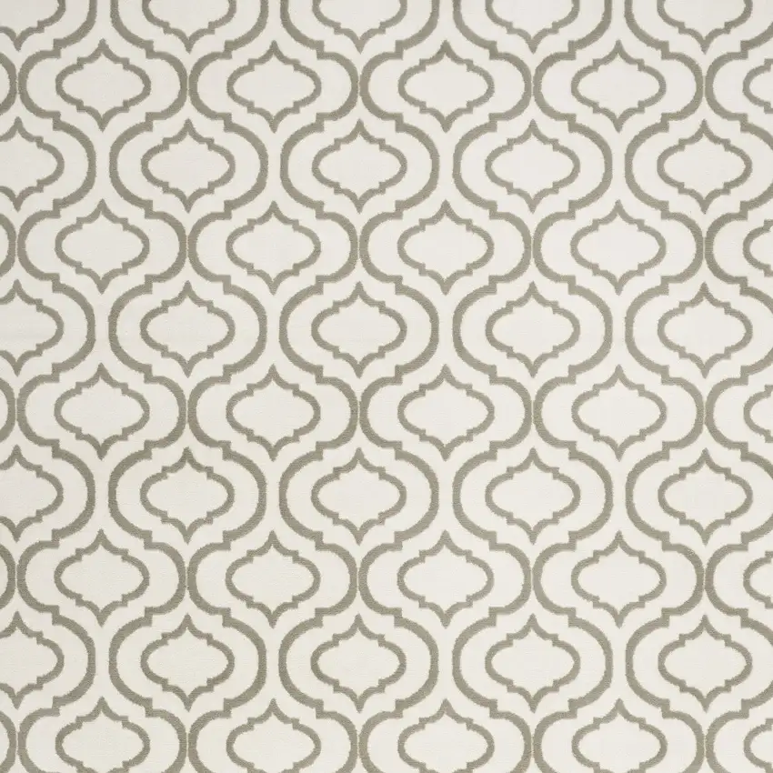 Ivory and Green Trellis Non Skid Area Rug Photo 5
