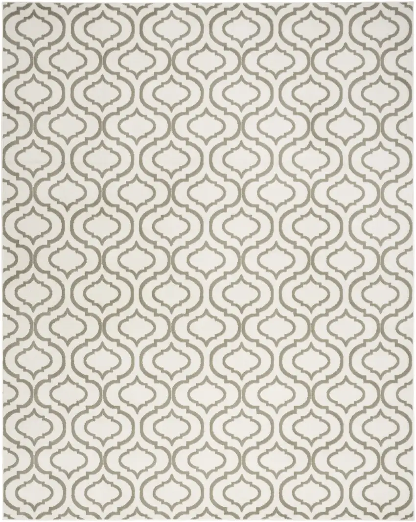 Ivory and Green Trellis Non Skid Area Rug Photo 2
