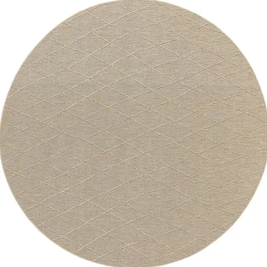 Ivory and Green Trellis Non Skid Area Rug Photo 1