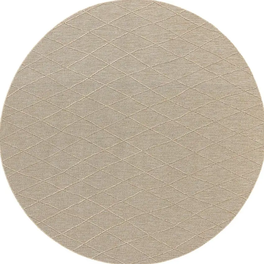 Ivory and Green Trellis Non Skid Area Rug Photo 1