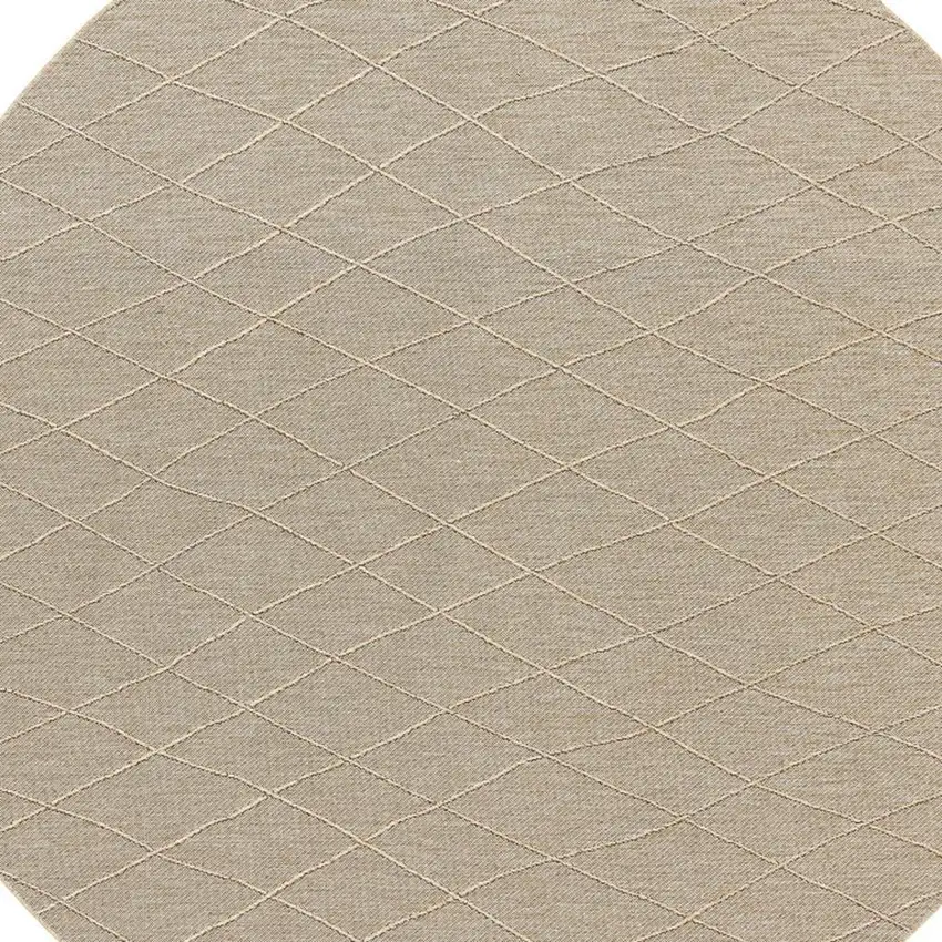 Ivory and Green Trellis Non Skid Area Rug Photo 5