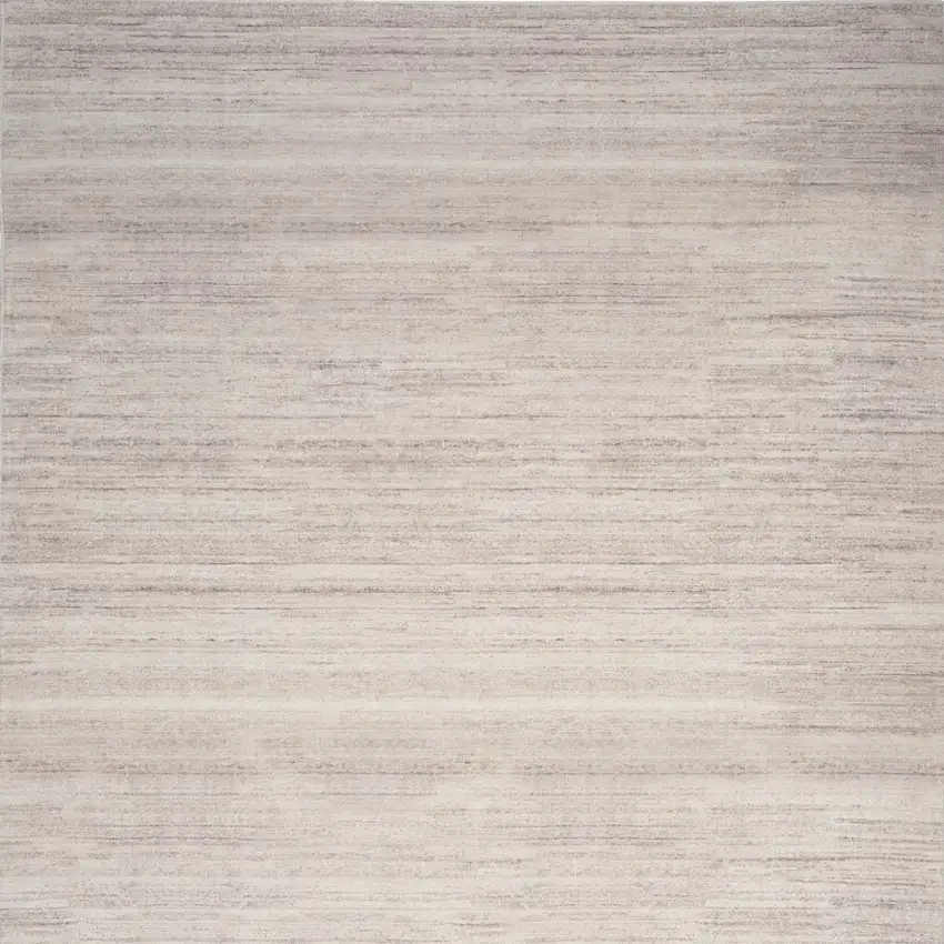 Ivory and Light Brown Abstract Washable Area Rug Photo 6