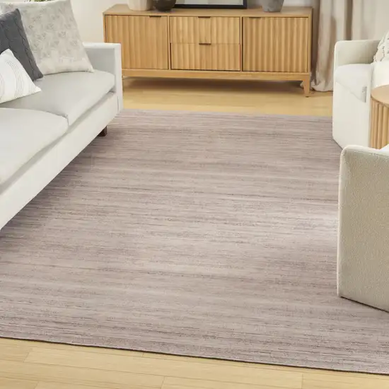 Ivory and Light Brown Abstract Washable Area Rug Photo 4