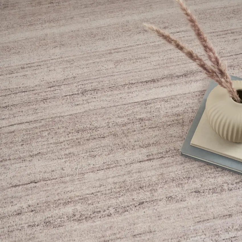 Ivory and Light Brown Abstract Washable Area Rug Photo 9