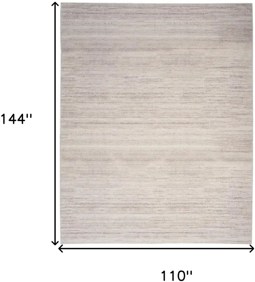 Ivory and Light Brown Abstract Washable Area Rug Photo 3