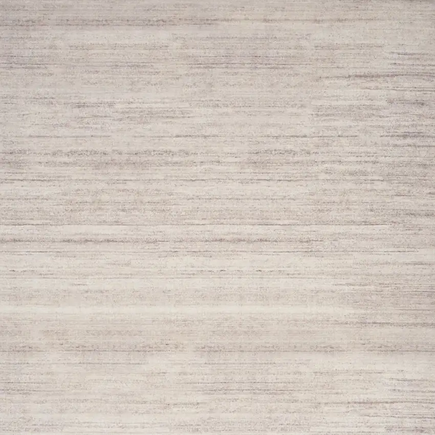 Ivory and Light Brown Abstract Washable Area Rug Photo 4