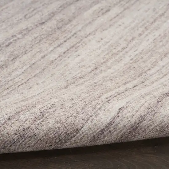 Ivory and Light Brown Abstract Washable Area Rug Photo 7