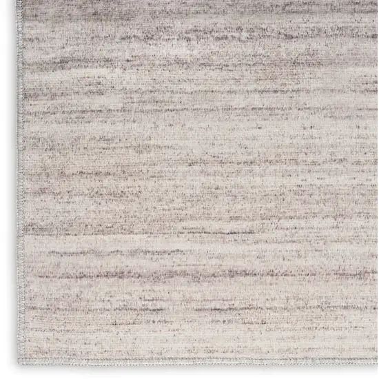 Ivory and Light Brown Washable Area Rug Photo 6