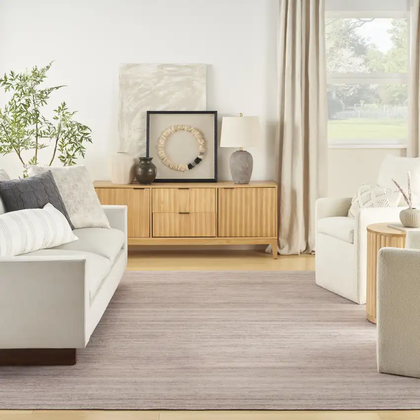 Ivory and Light Brown Washable Area Rug Photo 4