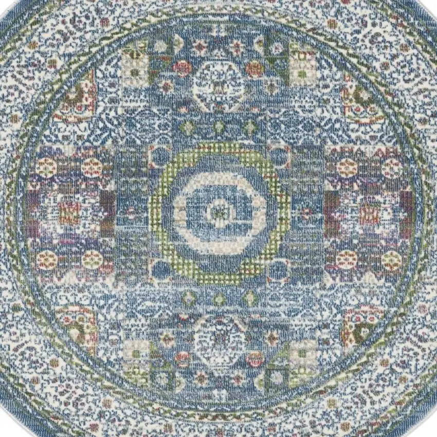 Ivory and Light Taupe Floral Non Skid Area Rug Photo 6