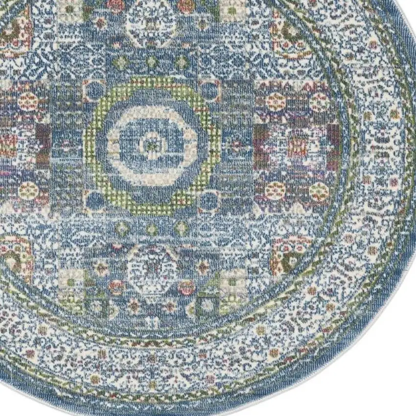 Ivory and Light Taupe Floral Non Skid Area Rug Photo 3