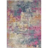 Photo of Ivory and Multi Abstract Area Rug