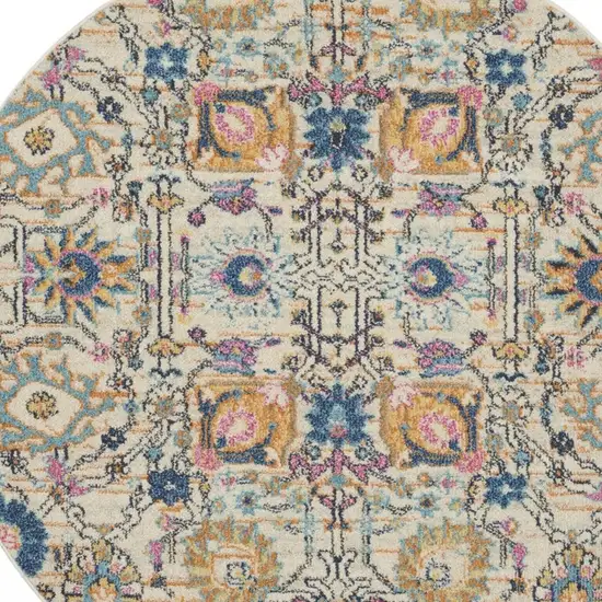 Ivory and Multicolor Floral Buds Area Rug Photo 8