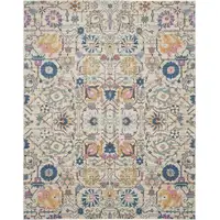Photo of Ivory and Multicolor Floral Buds Area Rug