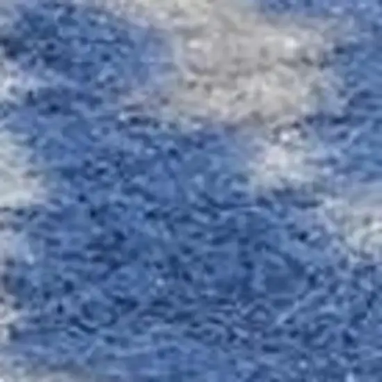 Ivory and Navy Blue Abstract Area Rug Photo 4