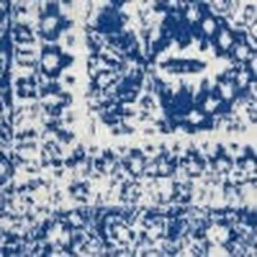 Ivory and Navy Geometric Area Rug Photo 2