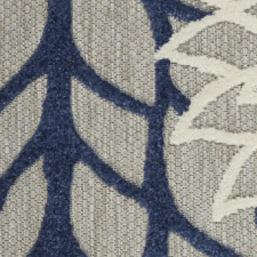 Ivory And Blue Indoor Outdoor Area Rug Photo 9