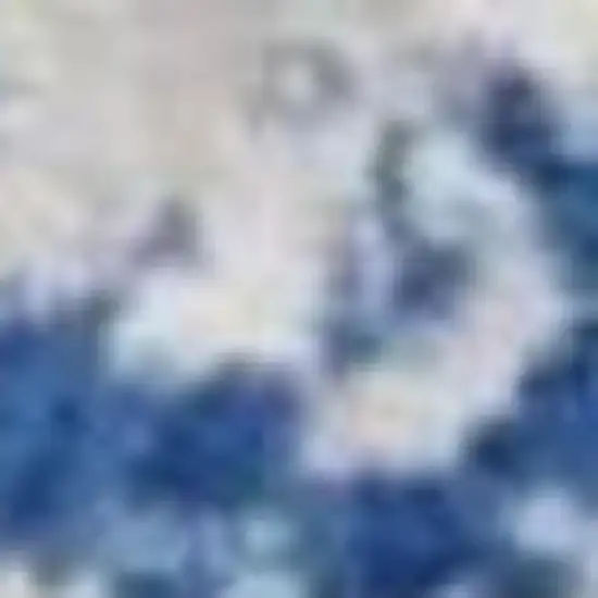 Ivory And Blue Ombre Distressed Area Rug Photo 3