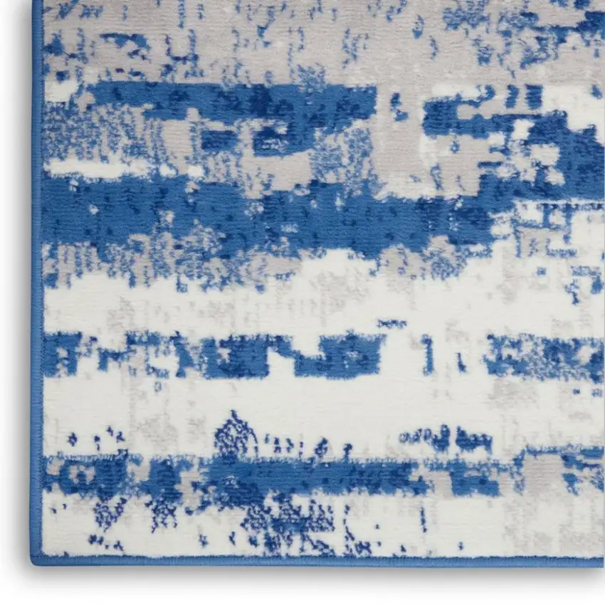 Ivory and Navy Oceanic Area Rug Photo 3