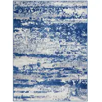 Photo of Ivory and Navy Oceanic Area Rug
