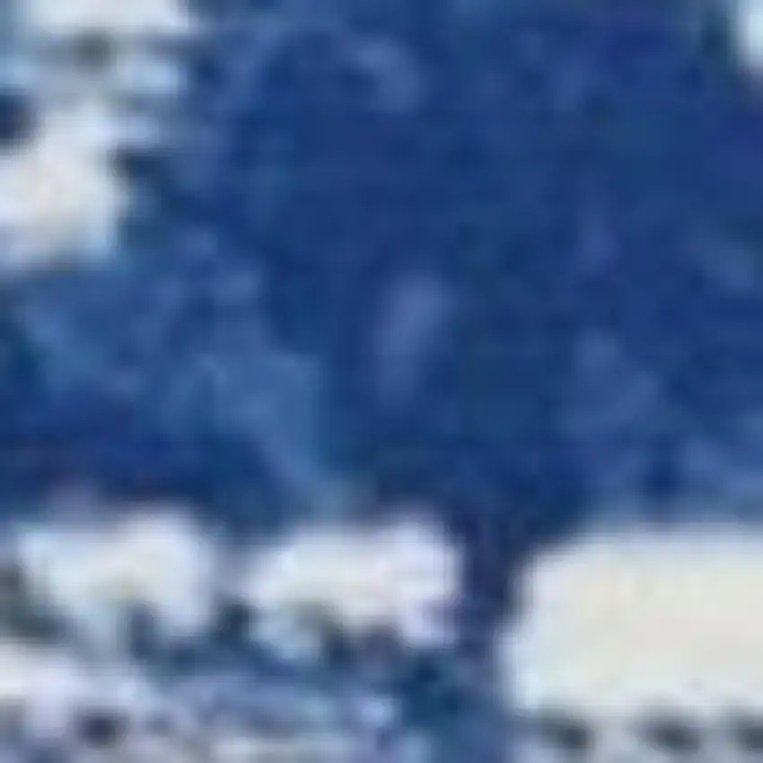 Ivory And Blue Ombre Distressed Area Rug Photo 3