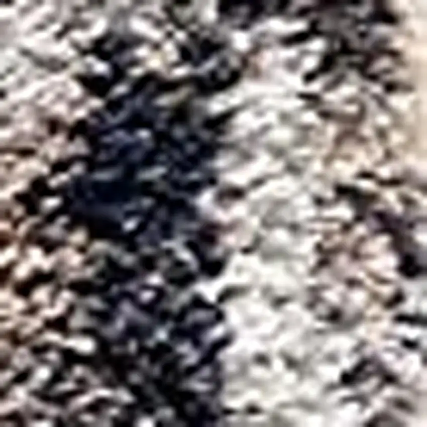 Ivory And Navy Retro Modern Area Rug Photo 5