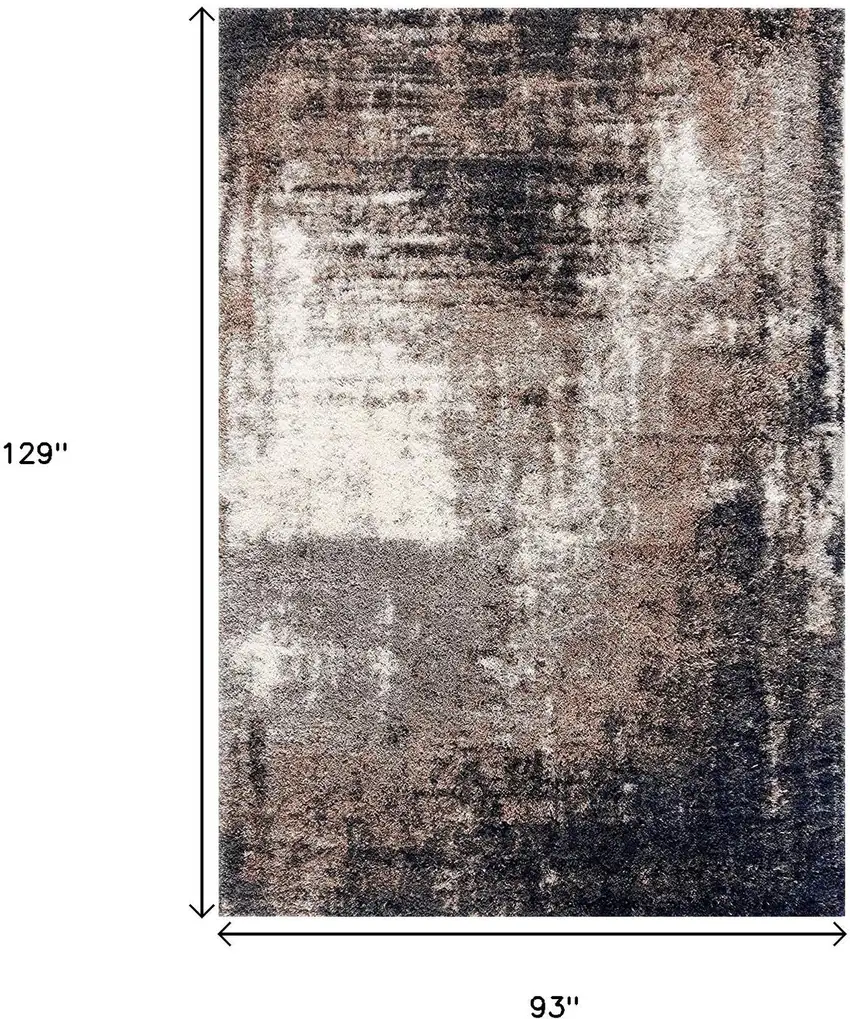 Ivory And Navy Retro Modern Area Rug Photo 3