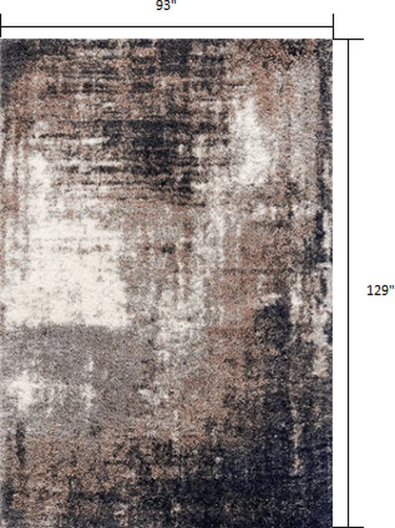 Ivory and Navy Retro Modern Area Rug Photo 3