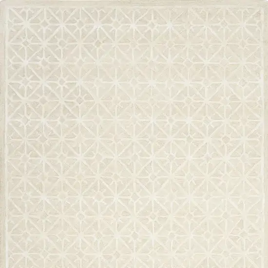 Ivory and Orange Floral Distressed Non Skid Area Rug Photo 3
