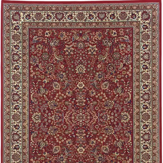 Ivory and Red Oriental Area Rug Photo 5