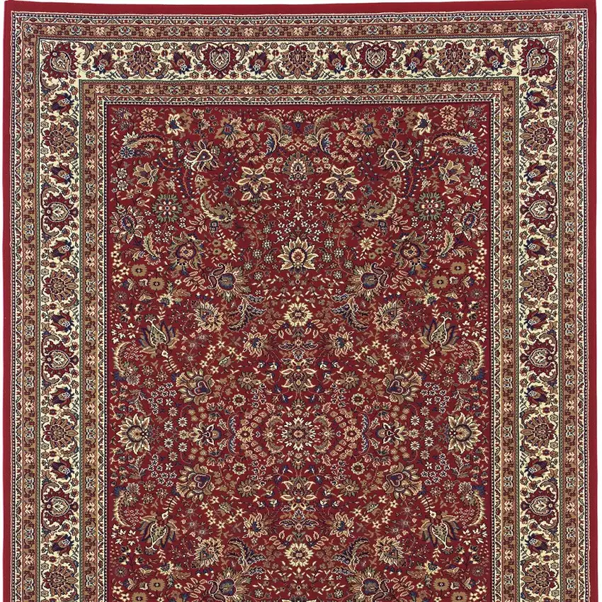 Ivory and Red Oriental Area Rug Photo 5