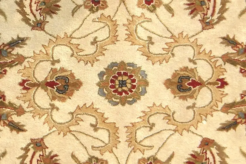 Ivory and Red Oriental Hand Tufted Non Skid Area Rug Photo 6