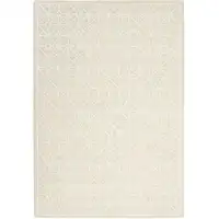 Photo of Ivory and Tan Geometric Hand Tufted Area Rug