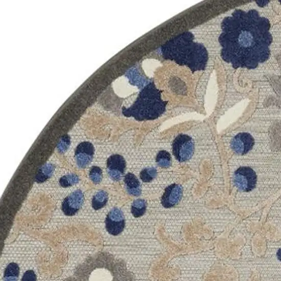 8' Yellow And Ivory Medallion Runner Rug Photo 3