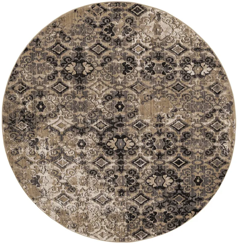 Ivory or Beige Antique Pattern Runner Rug Photo 2