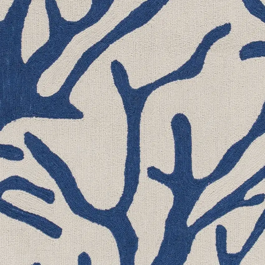 Ivory Or Blue Coral Indoor Area Rug Photo 4