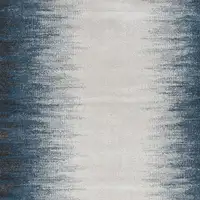 Photo of Ivory or Blue Gradient Bordered Indoor Area Rug