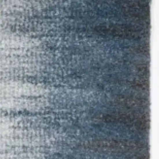 Ivory Or Blue Gradient Bordered Indoor Area Rug Photo 3