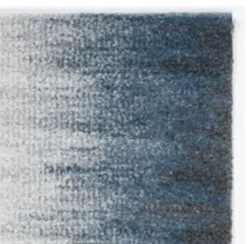 Ivory Or Blue Gradient Bordered Indoor Area Rug Photo 4