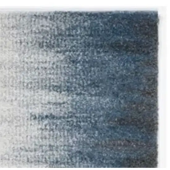 Ivory Or Blue Gradient Bordered Indoor Area Rug Photo 4