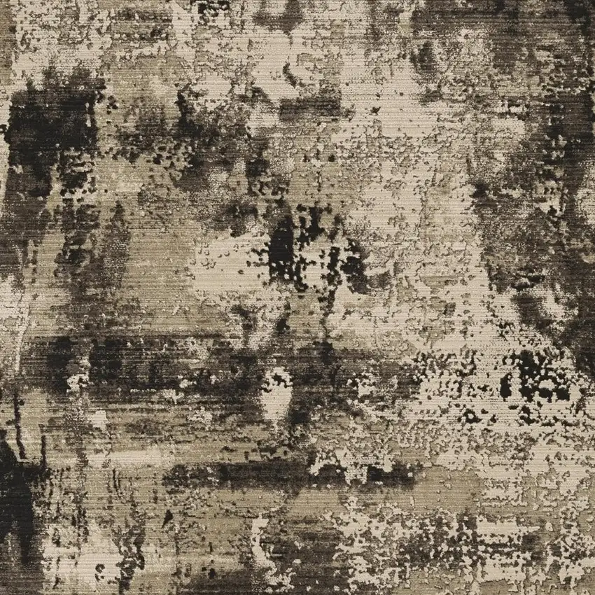 Ivory Or Charcoal Abstract Area Rug Photo 6