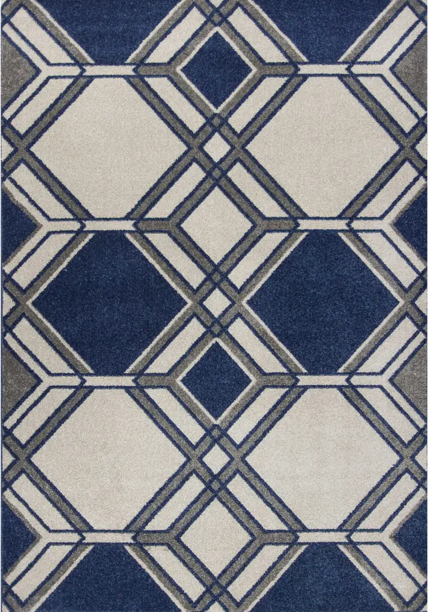 Ivory Or Denim Uv Treated Polypropylene Area Rug Photo 2