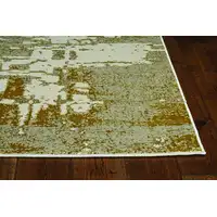 Photo of Ivory or Gold Abstract Area Rug
