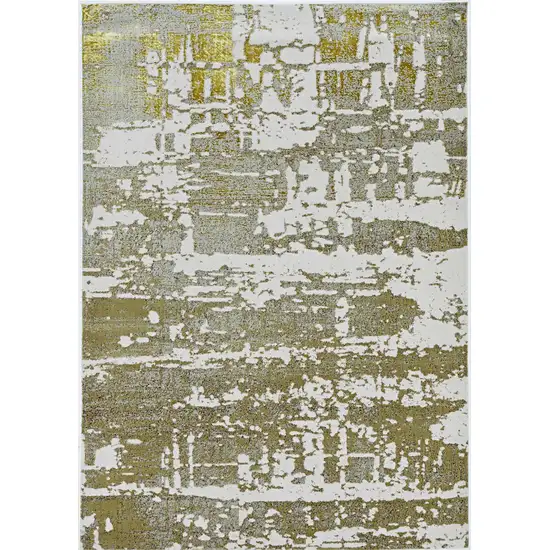 Ivory or Gold Abstract Area Rug Photo 2
