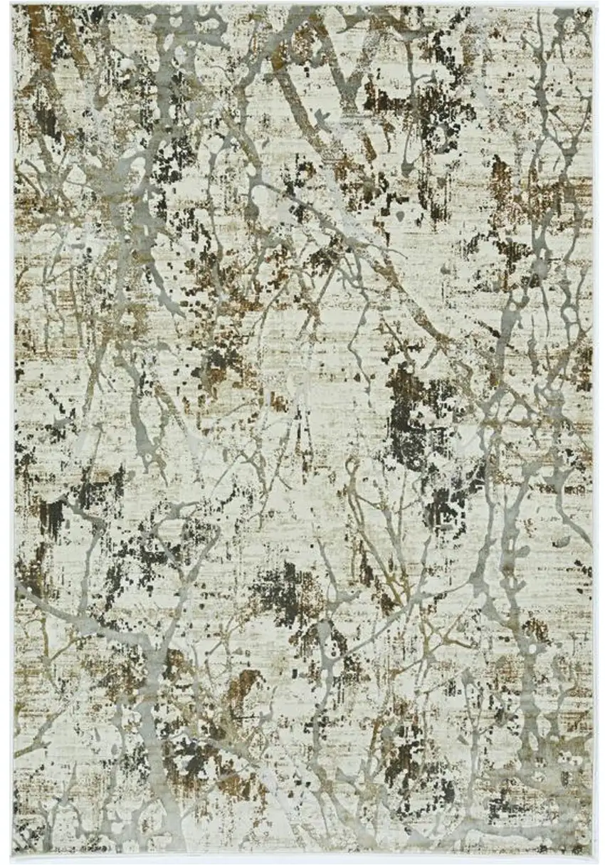 Gold and Ivory Area Rug Photo 2