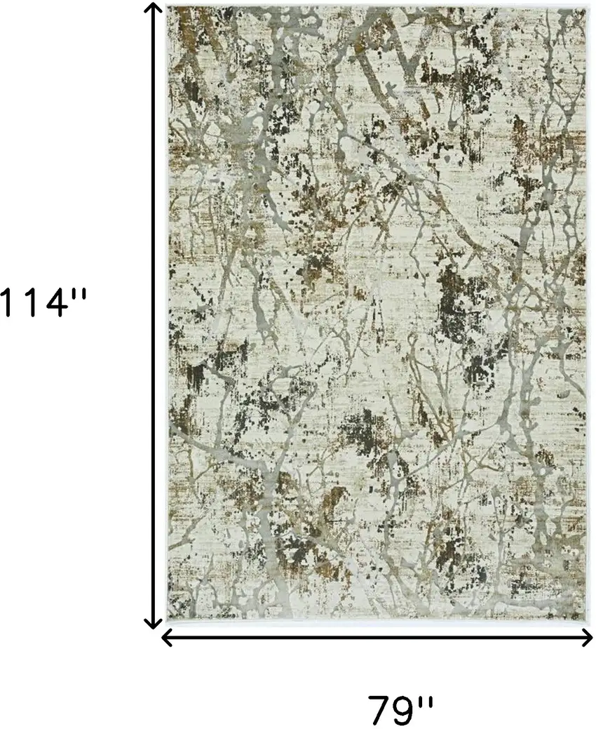 Gold and Ivory Area Rug Photo 3
